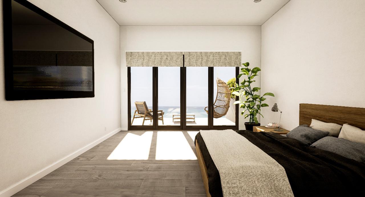Master bedroom with ocean-view terrace