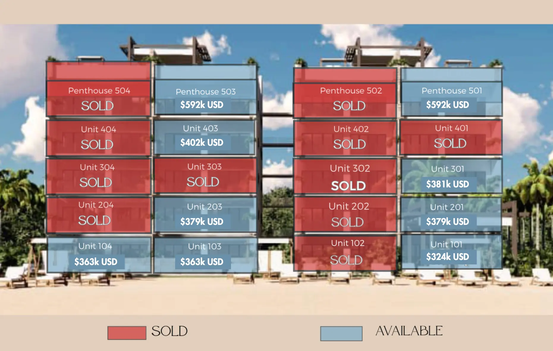 Vista Esmeralda units available